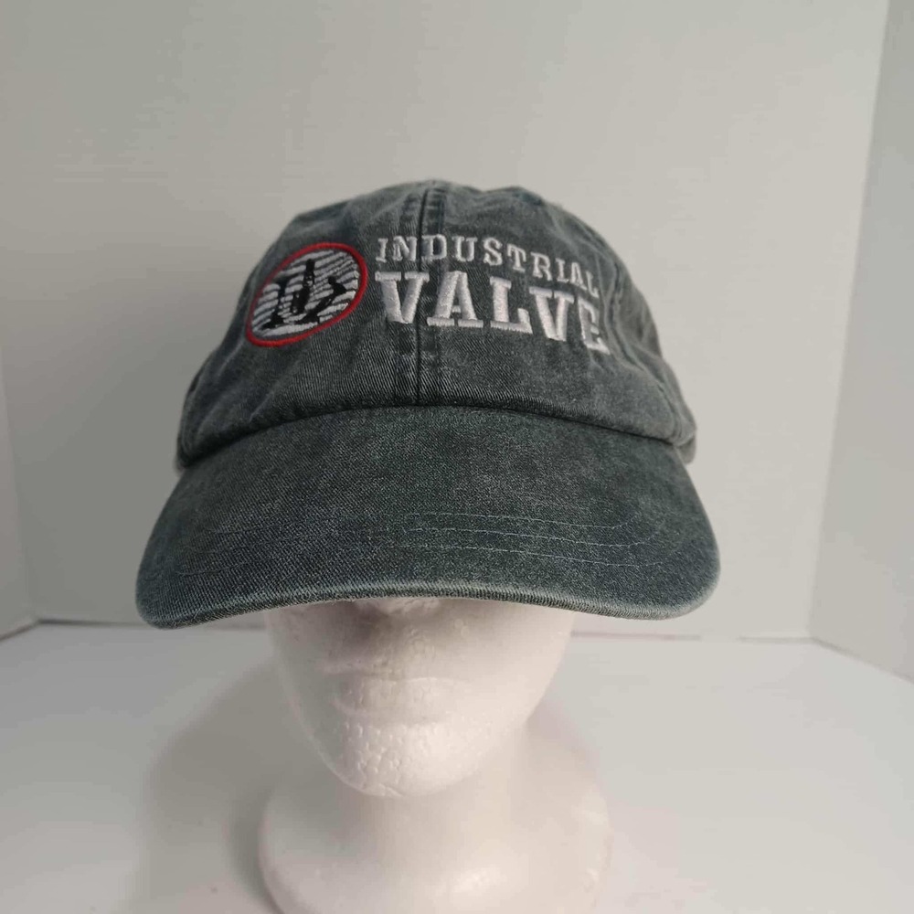 Industrial Valve Adams Cool Crown Hat Cap Gray Adjustable Strapback